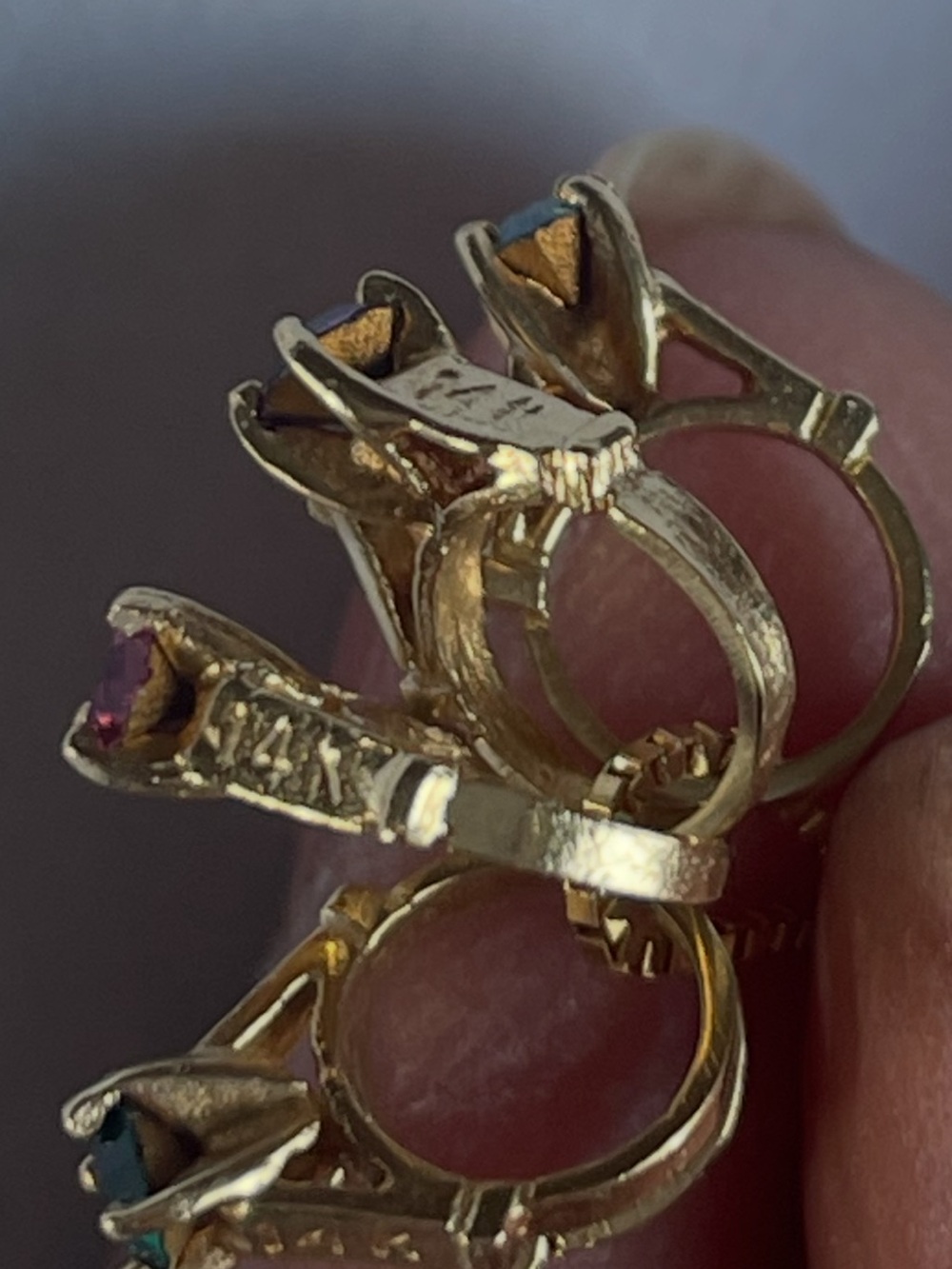 Beautiful 14K Birthstone Ring Gem Necklace - Picture 2 of 9